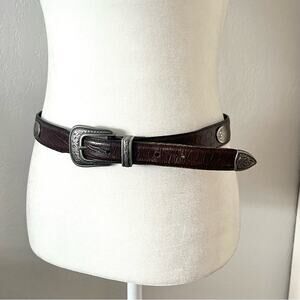 Brown Leather Medallion Belt